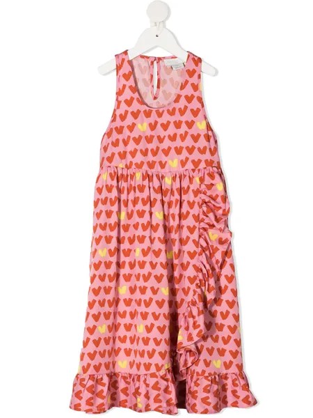 Stella McCartney Kids платье с оборками и принтом