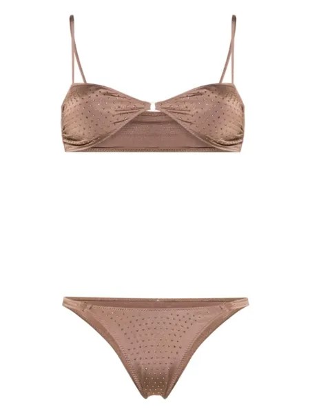 Бикини Christy BIKINI LOVERS, украшенное стразами, коричневый