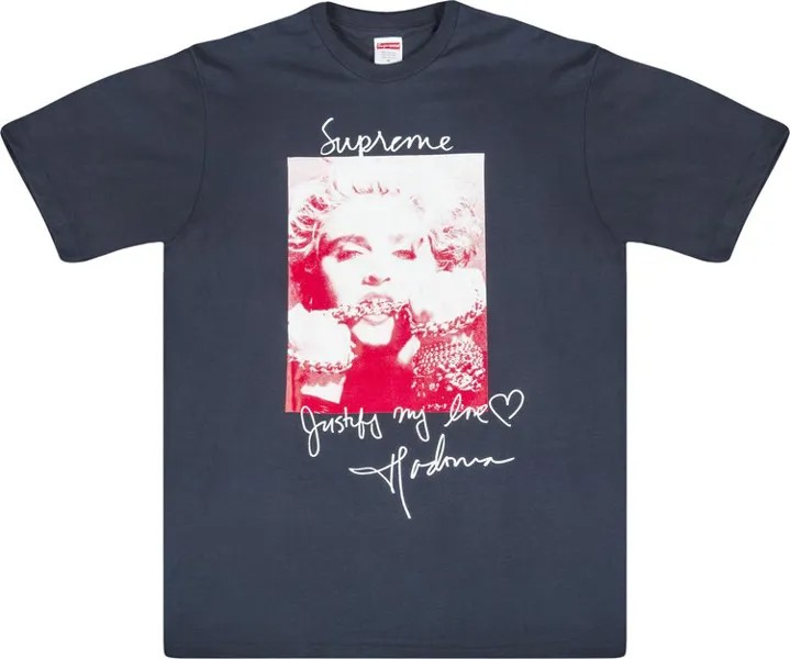 Футболка Supreme Madonna T-Shirt 'Navy', синий