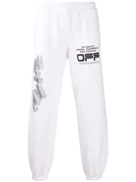 Off-White спортивные брюки с логотипом