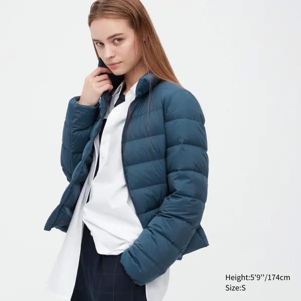 Пуховик женский UNIQLO 450310COL55 зеленый L (доставка из-за рубежа)