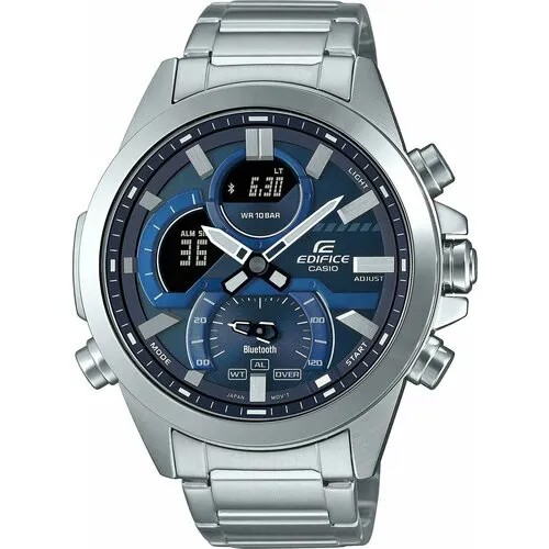 Наручные часы CASIO Edifice ECB-30D-2A, серебряный, синий