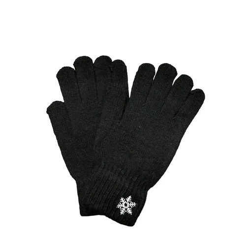 Перчатки  Снежинка, размер OneSize, черный