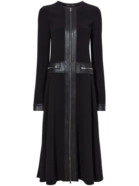 Платье миди из искусственной кожи Proenza Schouler, черный
