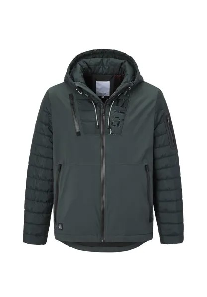 Частично стеганый длинный блузон с капюшоном Cross S4 JACKETS, зеленый