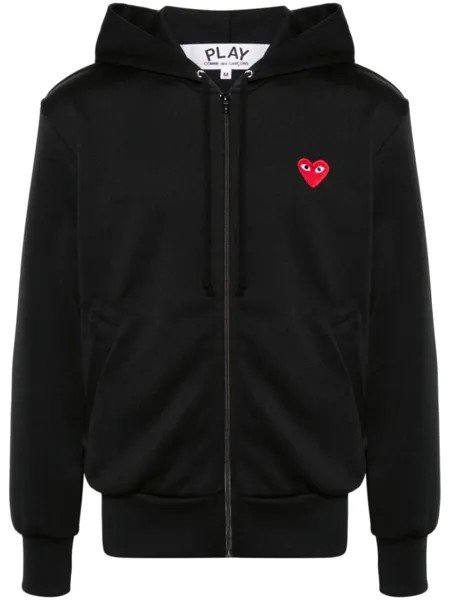 Comme Des Garçons Play худи на молнии с вышивкой, черный