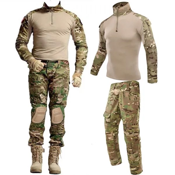 Тактическая Военная одежда для страйкбола, костюмы, Униформа, тренировочный костюм, камуфляжные брюки, комплекты для пейнтбола, мужские брю...