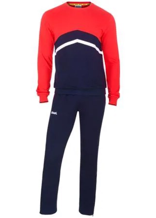 Тренировочный костюм Jogel Jcs-4201-921, хлопок, темно-синий/красный/белый (L)