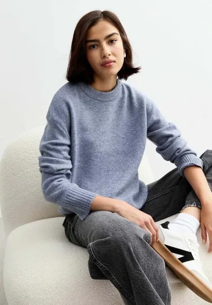 Вязаный свитер SOFT CREW NECK New Look, синий