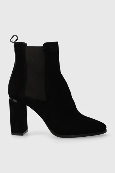 Замшевые ботинки челси CUP HEEL CHELSEA BOOT 80-SUE Calvin Klein, черный