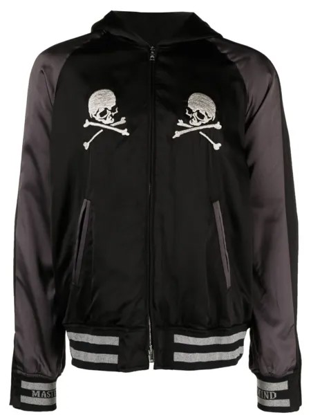 Mastermind Japan бомбер с вышивкой, черный