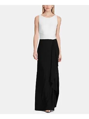 Женское черное вечернее платье-футляр макси без рукавов RALPH LAUREN Размер: 16