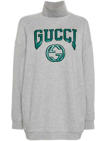 Gucci толстовка с логотипом, серый