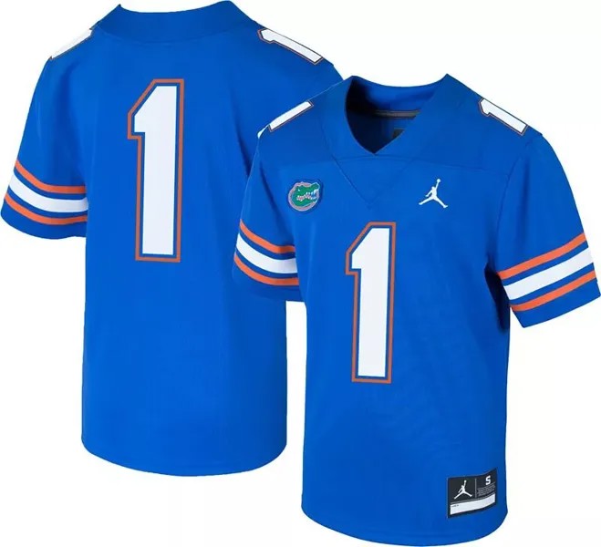 Синяя футбольная Рубашка неприкасаемых Jordan Youth Florida Gators #1