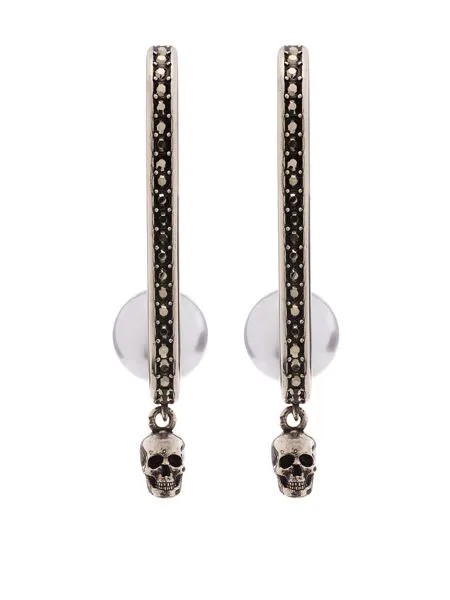 Alexander McQueen Pearly Skull drop earrings