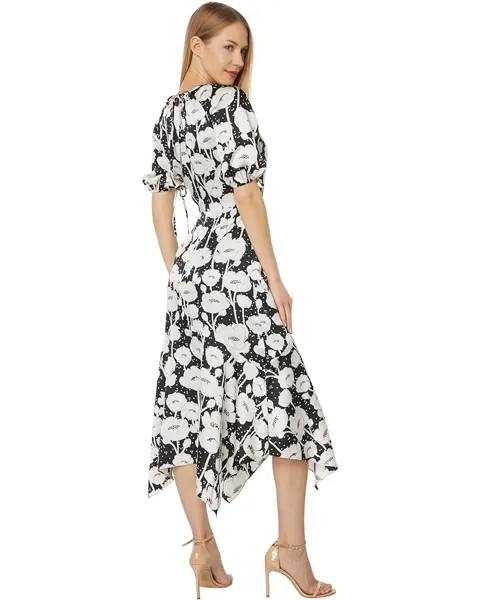 Платье Ted Baker Abriee Puff Sleeve Midi Dress, черный