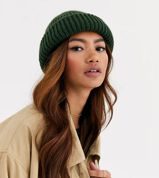Зеленая двухслойная шапка-бини My Accessories-Зеленый