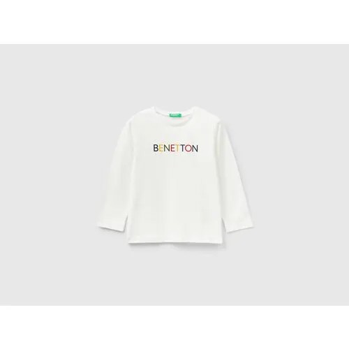 Лонгслив UNITED COLORS OF BENETTON, хлопок, размер 116 (YS), белый