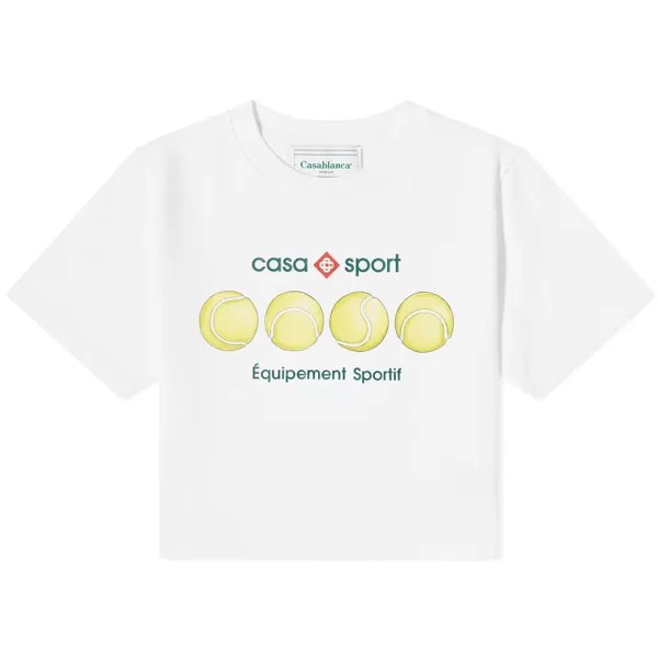 Футболка Casablanca Casa Sport Tennis Balls Baby, белый