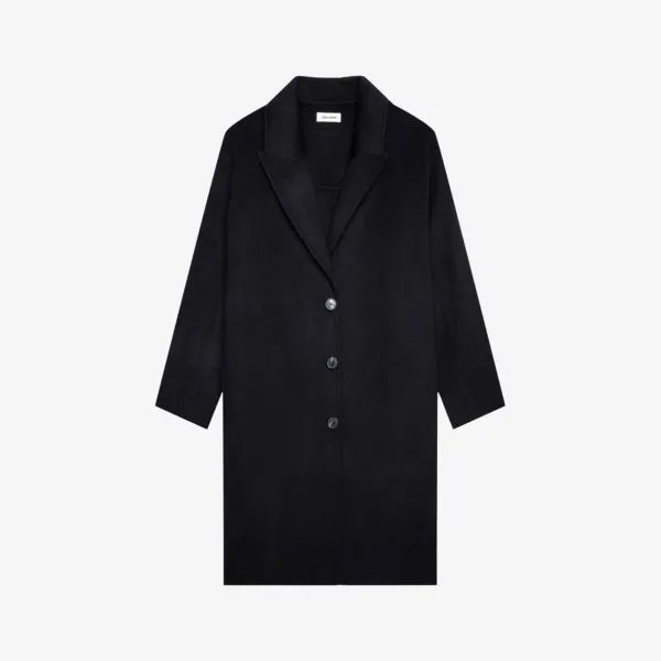 Кашемировое пальто Mady структурированного кроя Zadig&Voltaire, цвет noir