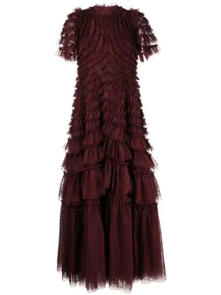 Needle & Thread длинное платье Willow с оборками
