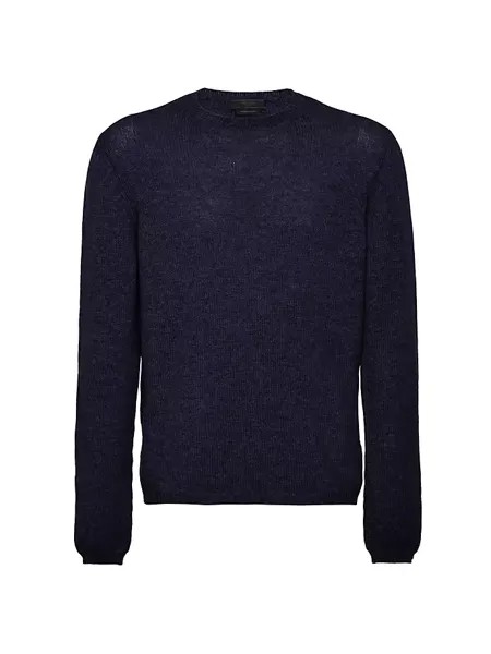 Кашемировый свитер с круглым вырезом Prada, синий