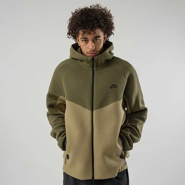 Толстовка Tech Fleece Fullzip OG Hoody Nike, цвет Black, Shark