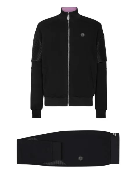 СПОРТИВНЫЙ КОСТЮМ: КУРТКА НА МОЛНИИ + СПОРТИВНЫЕ БРЮКИ Philipp Plein, черный