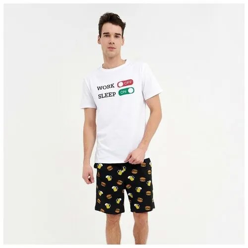 Пижама  Kaftan, размер 50, белый