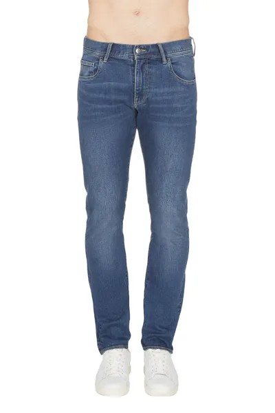 Голубые мужские джинсы Denim J13 приталенного кроя Armani Exchange