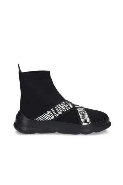 Кроссовки Черный Крест Белые Надписи Для Женщин/Девочек Love Moschino, черный