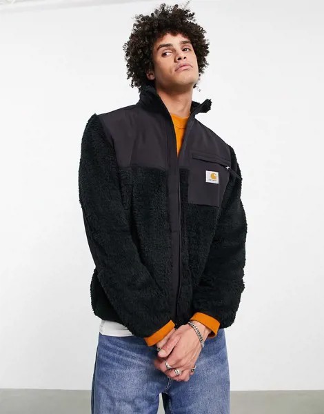 Черная трикотажная куртка с отделкой из флиса Carhartt WIP Jackson-Черный цвет