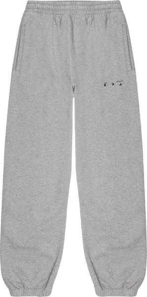 Спортивные брюки Off-White Arrow Logo Slim Sweatpant 'Melange Grey', серый