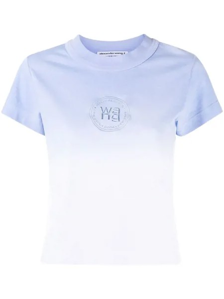 Alexanderwang.t футболка с эффектом омбре и вышитым логотипом