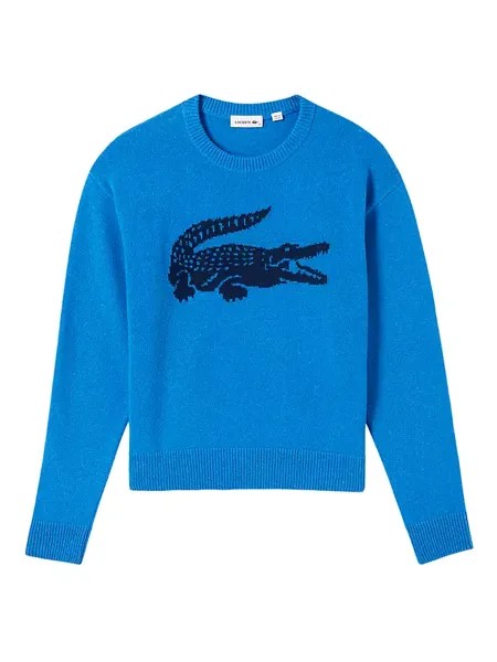 Свитер Lacoste x Bandier Croc из кашемира и шерсти Lacoste X Bandier, синий