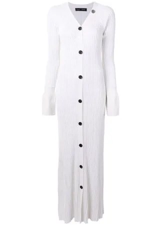 Proenza Schouler длинное платье в рубчик