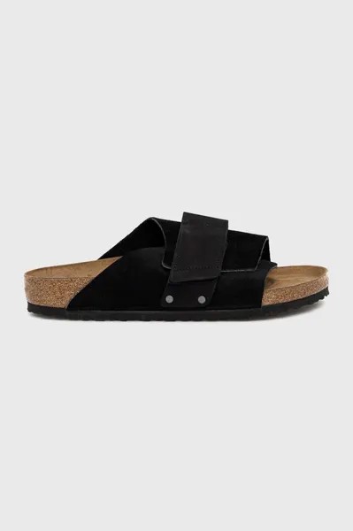 Замшевые шлепанцы Kyoto Birkenstock, черный