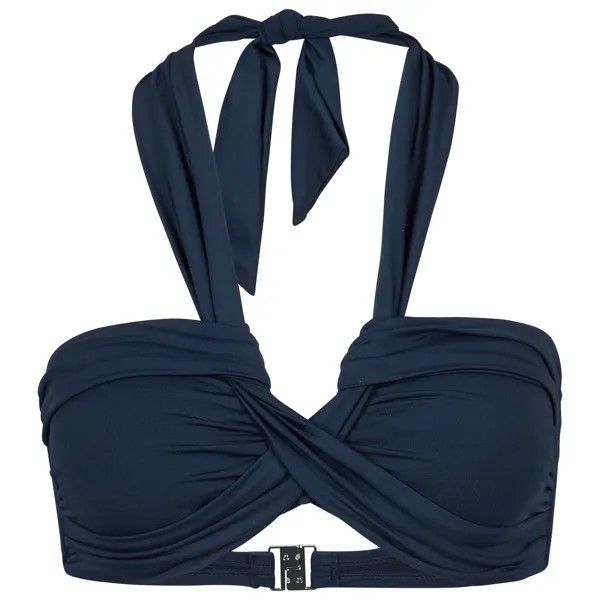 Верх бикини Seafolly Women's Collective Halter Bandeau, цвет True Navy