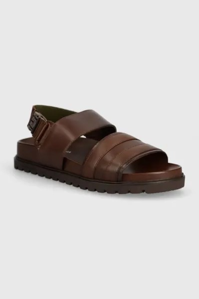 Кожаные сандалии Elevated Th Buckle Lth Sandal Tommy Hilfiger, коричневый