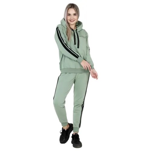 Костюм Elena Tex, толстовка и брюки, повседневный стиль, свободный силуэт, размер 50, зеленый