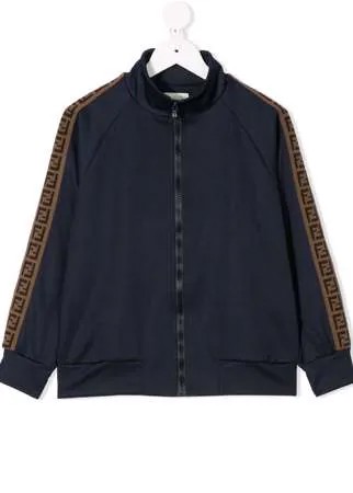 Fendi Kids бомбер с логотипом FF