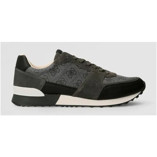 Полуботинки GUESS, демисезон/лето, натуральная кожа, размер 44, серый, черный
