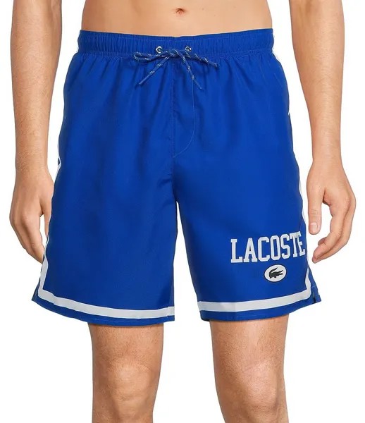 Лакост 7 Плавки с внутренним швом Lacoste, синий