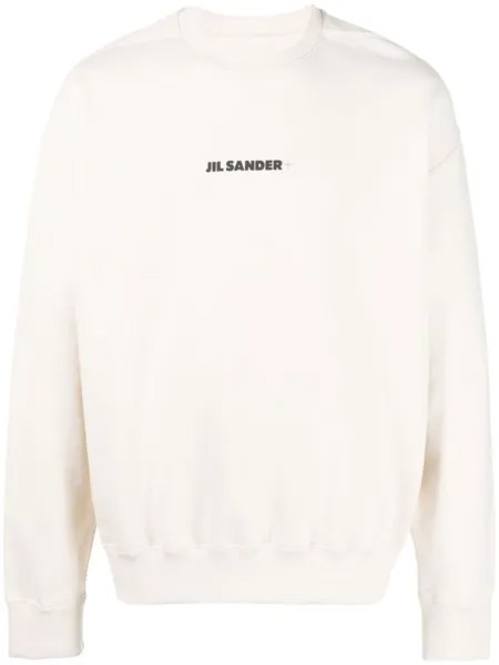 Jil Sander толстовка с логотипом, нейтральный цвет