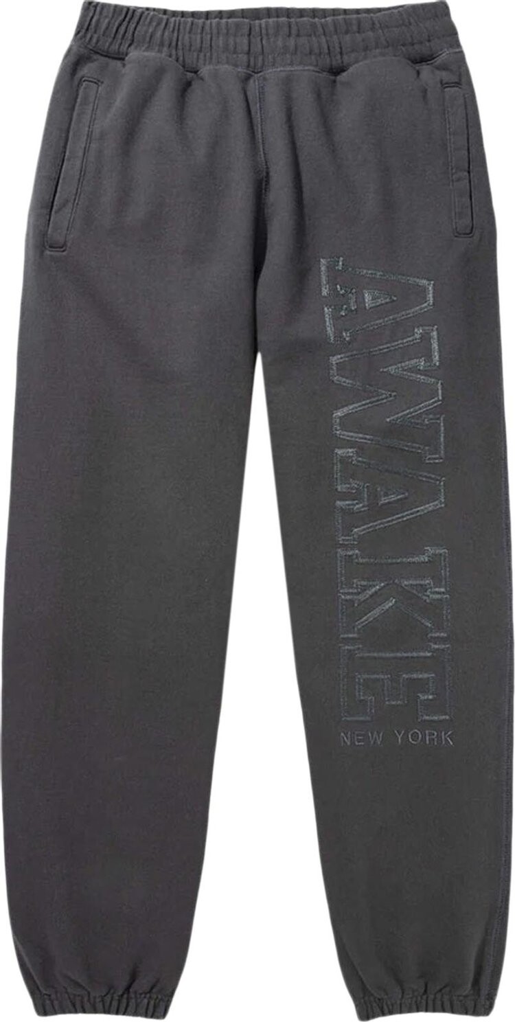 Спортивные брюки Awake NY Military Logo Embroidered Sweatpant 'Charcoal', коричневый