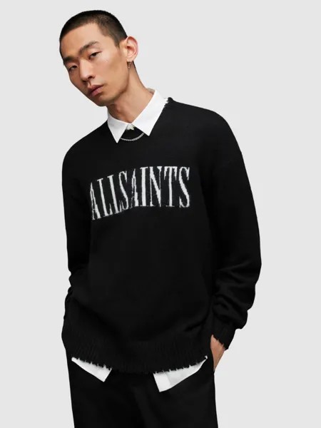 Джемпер с круглым вырезом Luka Saints AllSaints, черно-белый