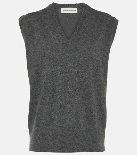 Свитер-жилет n°243 spencer из смесового кашемира Extreme Cashmere, серый