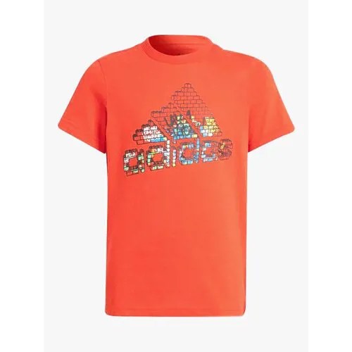 Футболка adidas, размер 152, красный