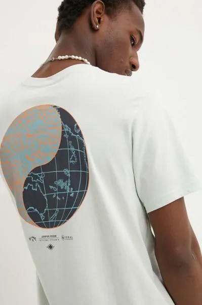 Футболка из хлопка из коллаборации с Coral Gardeners Billabong, зеленый
