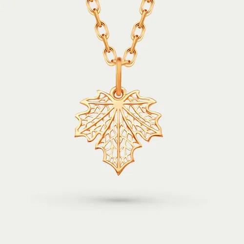 Подвеска GOLD CENTER, красное золото, 585 проба